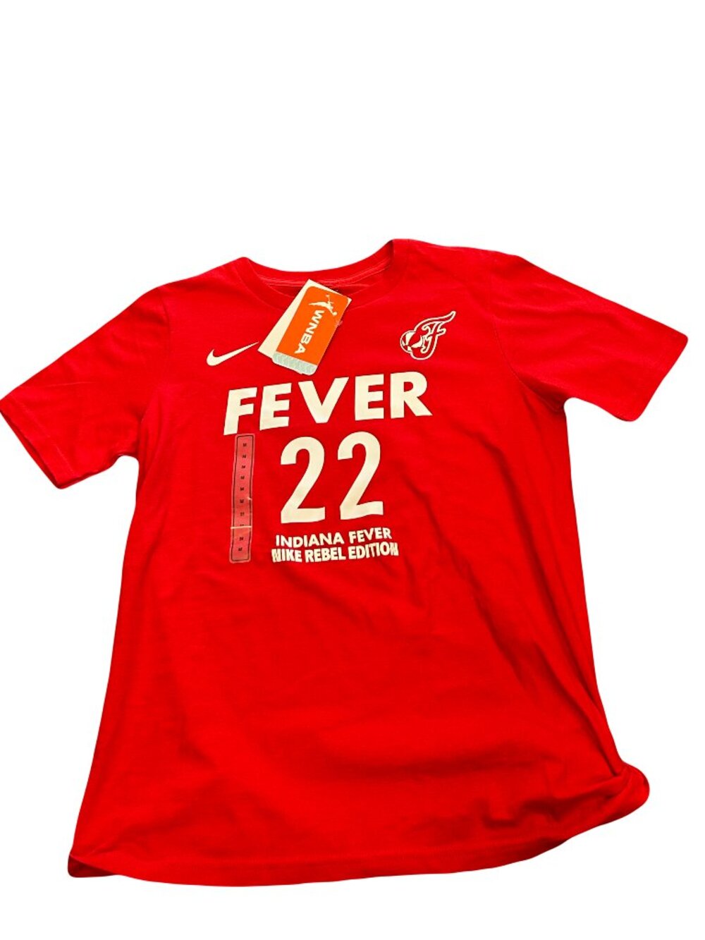 NWT #22 Caitlin Clark Indiana Fever Nike Rebel Edition Red Youth Jersey T-Shirt